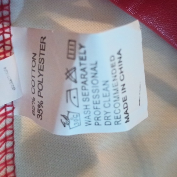 Lace up red pants. Unknown source. Size large.Good used condition, no flaws - Picture 10 of 14